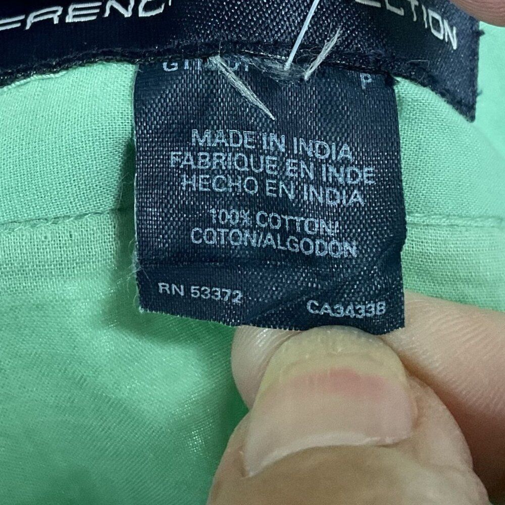 NWT French Connection Green A-line skirt with blue & yellow floral embroidery, 2 - Picture 7 of 13